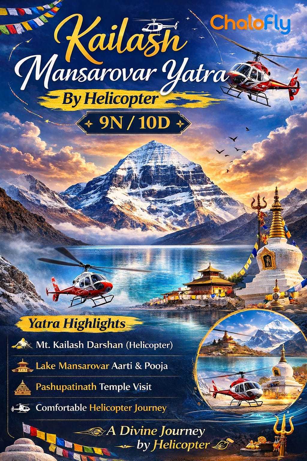 KAILASH MANSAROVAR YATRA BY HELICOPTER